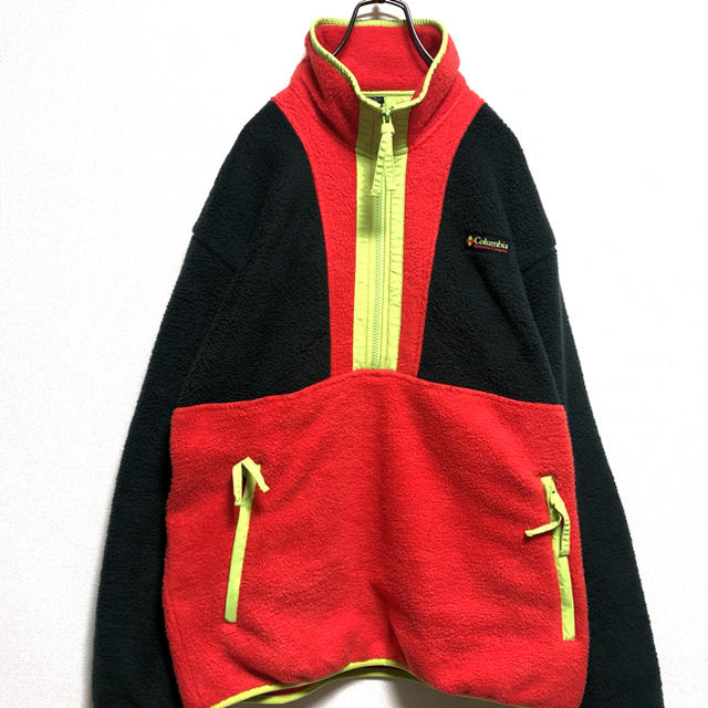 Columbia(コロンビア)のレアカラー コロンビア フリース ジャケット Lサイズ アノラック 古着 メンズのジャケット/アウター(ブルゾン)の商品写真
