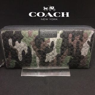 コーチ(COACH)のプレゼントにも❤️新品コーチ正規品ミニシグ カモフラ ラウンドファスナー長財布(長財布)