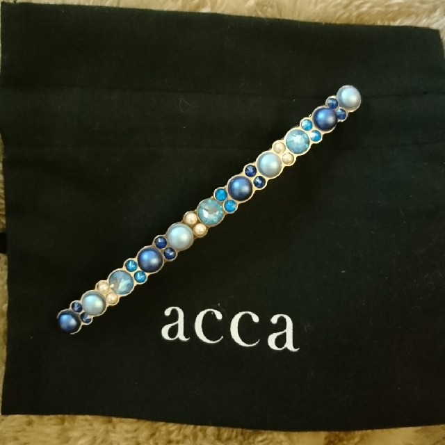acca(アッカ)の新品 アッカ ACCA ロングバレッタ ブルー レディースのヘアアクセサリー(バレッタ/ヘアクリップ)の商品写真