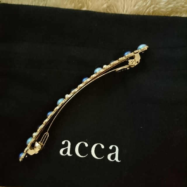 acca(アッカ)の新品 アッカ ACCA ロングバレッタ ブルー レディースのヘアアクセサリー(バレッタ/ヘアクリップ)の商品写真