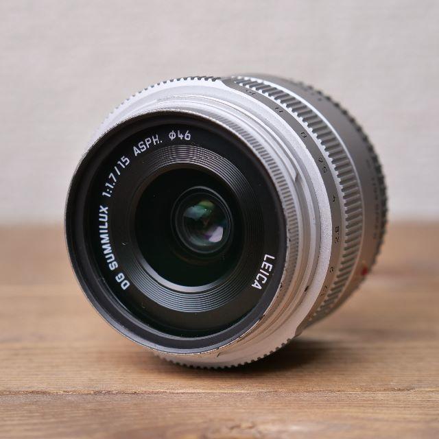 Panasonic(パナソニック)のなかじさん専用★LEICA DG SUMMILUX 15mm F1.7 シルバー スマホ/家電/カメラのカメラ(レンズ(単焦点))の商品写真