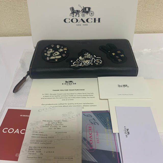 coach   Mickey コラボラウンド長財布