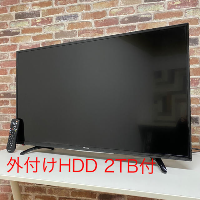 Hisense 43型 LED液晶テレビ 外付けHDD 2TB付 2016年製