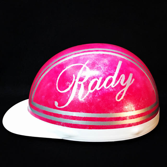 カスタムペイントヘルメット半キャップコルク半 レディ Rady pink 限定