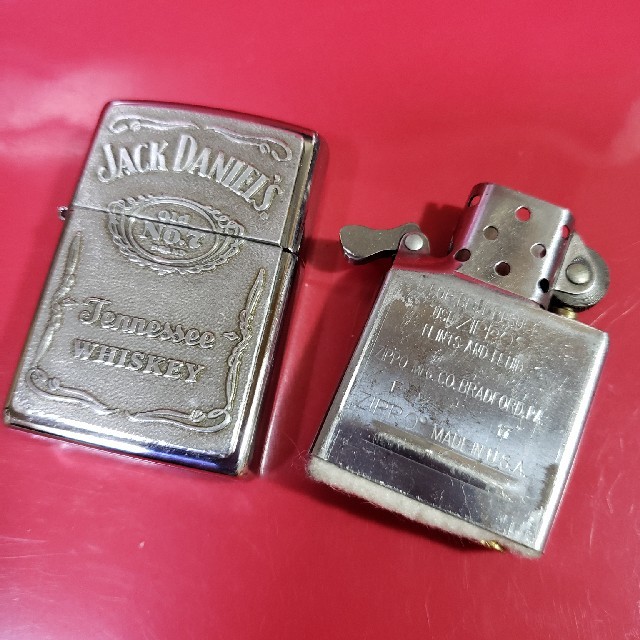 ZIPPO(ジッポー)の厳選中古❤17E'ZIPPO♥JACK DANIELS❤プレート貼り❤送料無料 メンズのファッション小物(タバコグッズ)の商品写真