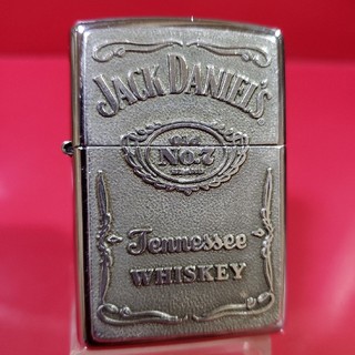 ジッポー(ZIPPO)の厳選中古❤17E'ZIPPO♥JACK DANIELS❤プレート貼り❤送料無料(タバコグッズ)