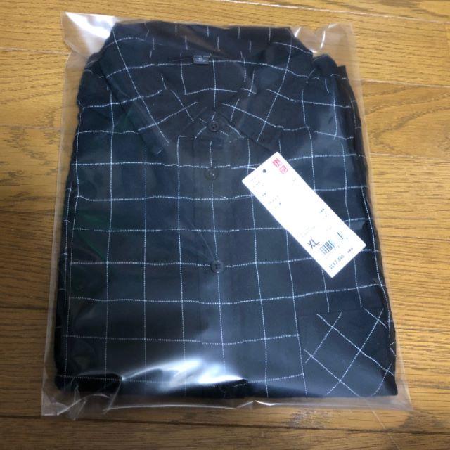 UNIQLO(ユニクロ)の新品 ユニクロ フランネル チェックシャツ XL 定価2739円 レディースのトップス(シャツ/ブラウス(長袖/七分))の商品写真