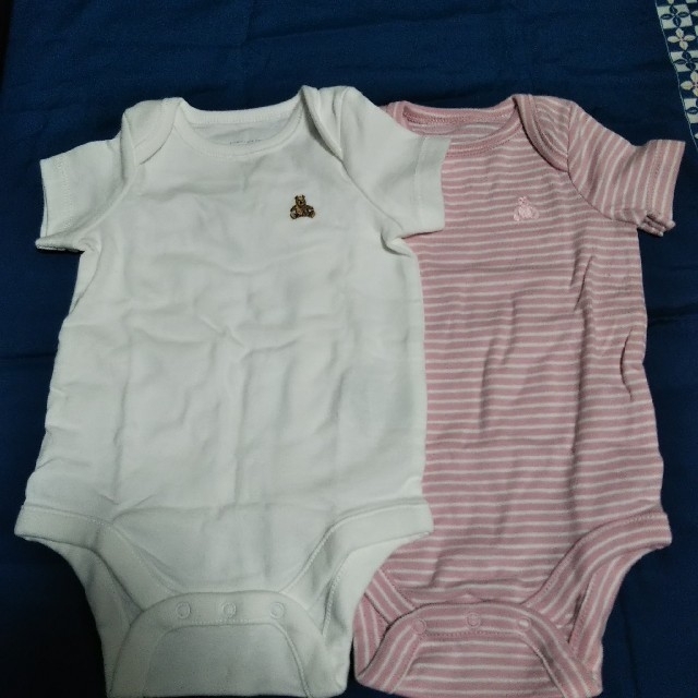 babyGAP(ベビーギャップ)のbaby Gap 半袖ロンパース 白のみ1枚 size50 キッズ/ベビー/マタニティのベビー服(~85cm)(ロンパース)の商品写真