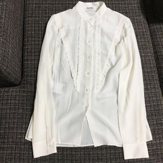ミュウミュウ フリルブラウス シャツ/ブラウス(レディース/長袖)の通販