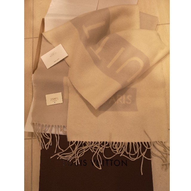 美品♪LOUIS VUITTON エシャルプ バローダ カシミアマフラー-