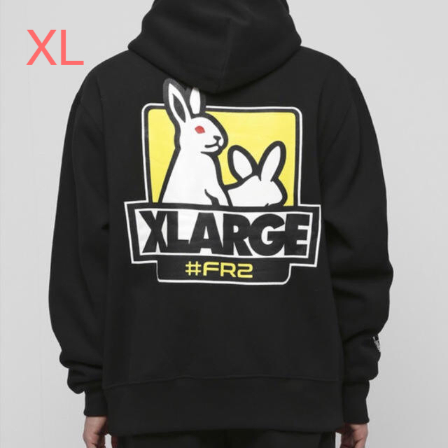 XLARGE(エクストララージ)のXLARGE ＃FR2 Fxxk Icon Hoodie ブラック メンズのトップス(パーカー)の商品写真