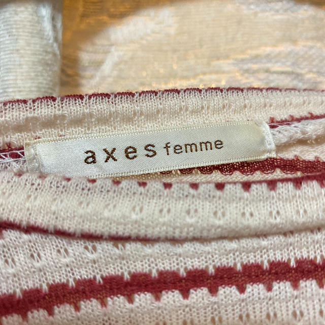 axes femme(アクシーズファム)のボーダー Tシャツ カットソー レディースのトップス(Tシャツ(半袖/袖なし))の商品写真