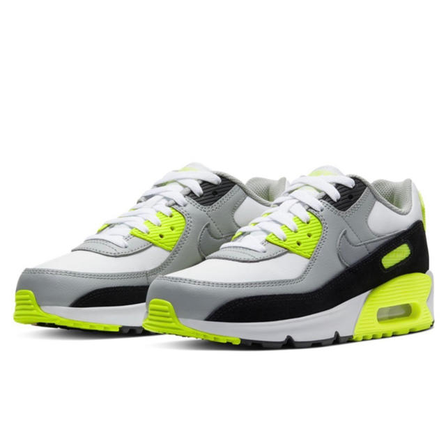 NIKE AIR MAX 90 LTR GS WHITE / VOLT 23cm