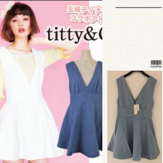 ティティアンドコー(titty&co)の新品titty&coデニムジャンスカ(ミニワンピース)