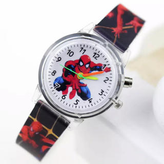 マーベル(MARVEL)の光るスパイダーマンの腕時計⭐︎ブラック(腕時計)