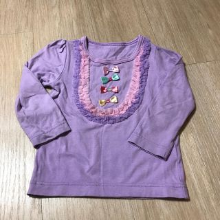 プティマイン(petit main)のパンパンチュチュ Tシャツ  トップス カットソー パープル 紫 90(Tシャツ/カットソー)