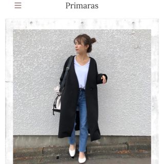 トゥデイフル(TODAYFUL)のprimaras ノーカラーボンディングストレッチコート(ロングコート)