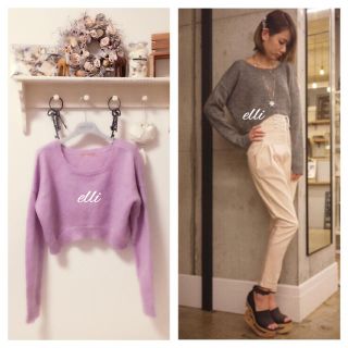 ハニーミーハニー(Honey mi Honey)の新品♡モヘアショートニットトップス(ニット/セーター)