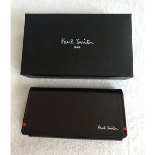 ポールスミス(Paul Smith)のポールスミス　キーケース  カラーコンビパルメラート チョコブラウン×赤(キーケース)