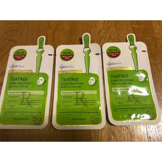 値下げ　★新品・未開封★MEDIHEAL teatree フェイスマスク　3枚(パック/フェイスマスク)