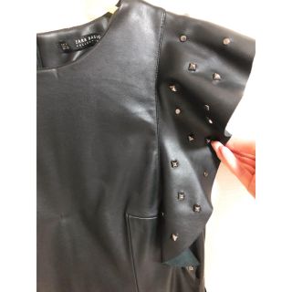 ザラ(ZARA)のZARA ワンピース レザーワンピース 新品(ミニワンピース)