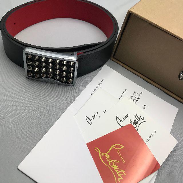 Christian Louboutin(クリスチャンルブタン)のクリスチャン　ルブタ　ベルト　黒　サイズ　105 メンズのファッション小物(ベルト)の商品写真