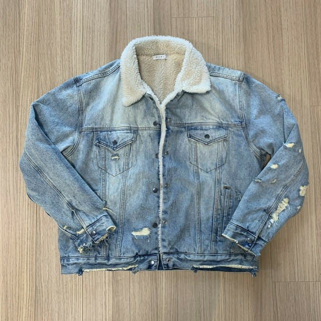 mnml SHERPA DENIM TRUCKER デニム ジャケット 新品 Lメンズ