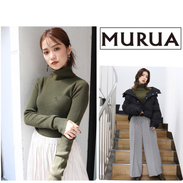 MURUA(ムルーア)のMURUA  ルーズネック ミニマムタートル レディースのトップス(ニット/セーター)の商品写真