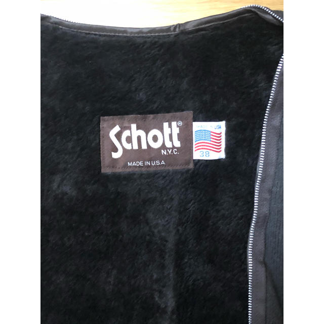 schott(ショット)のschott  インナーボア　美品　サイズ38 メンズのジャケット/アウター(ライダースジャケット)の商品写真