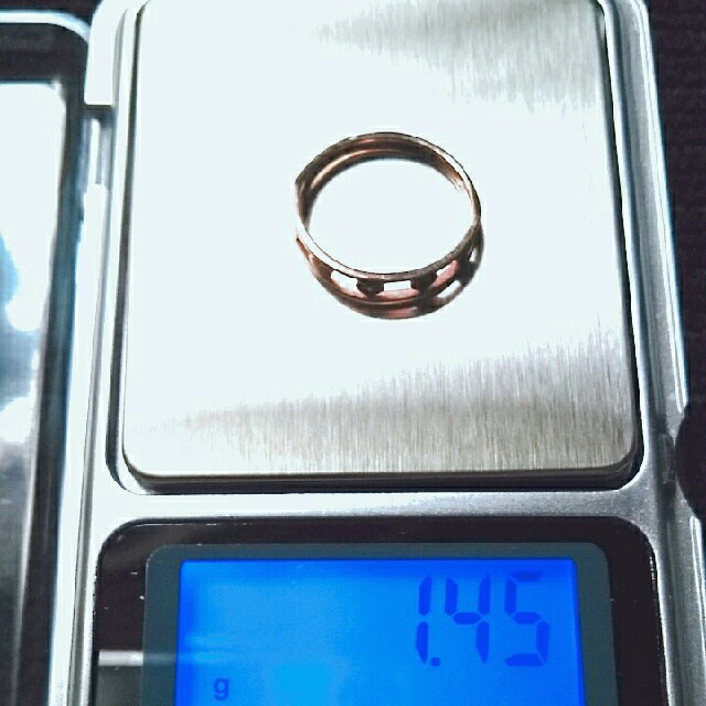 Samantha Tiara(サマンサティアラ)のk10 PG 透かし ハート ダイヤ リング レディースのアクセサリー(リング(指輪))の商品写真