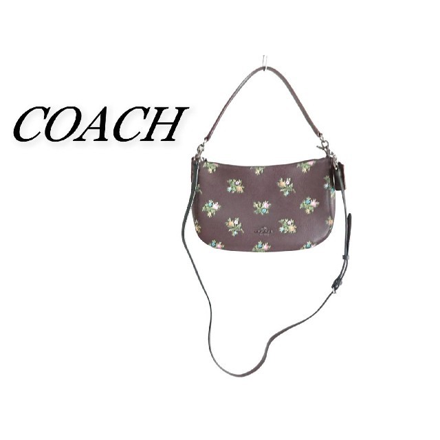 COACH(コーチ)のcocoa様専用COACH コーチ 2wayバッグ ダークブラウン 花柄 レディースのバッグ(ショルダーバッグ)の商品写真