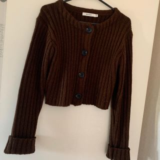 マウジー(moussy)のmoussy ショート丈ニットトップス(ニット/セーター)