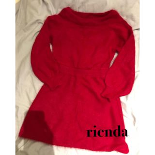 リエンダ(rienda)の♡ 美品リエンダ  アンゴラリブニットワンピ ♡(ミニワンピース)