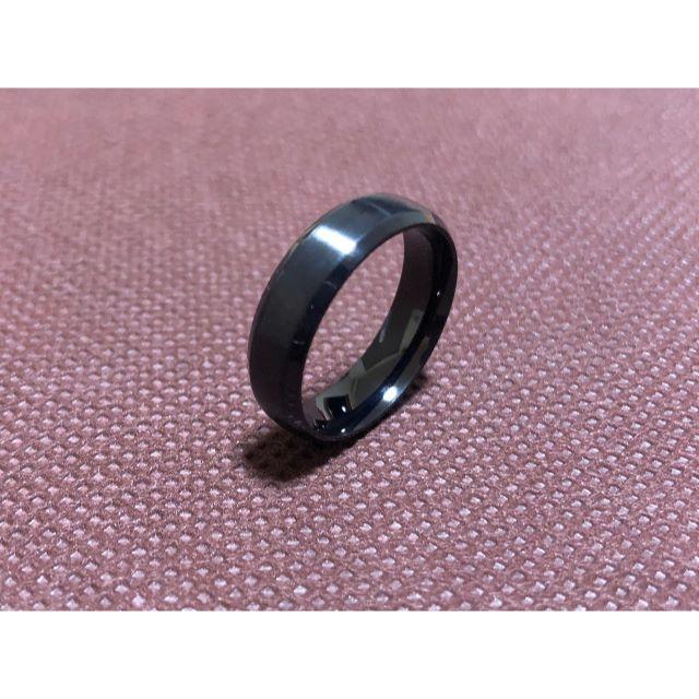 ブラック　6ｍｍ　指輪　シンプル　ブラック 売筋 リング　メンズ メンズのアクセサリー(リング(指輪))の商品写真