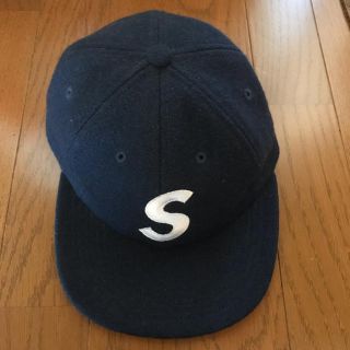 シュプリーム(Supreme)のSupreme Sロゴ wool キャップ ネイビー(キャップ)