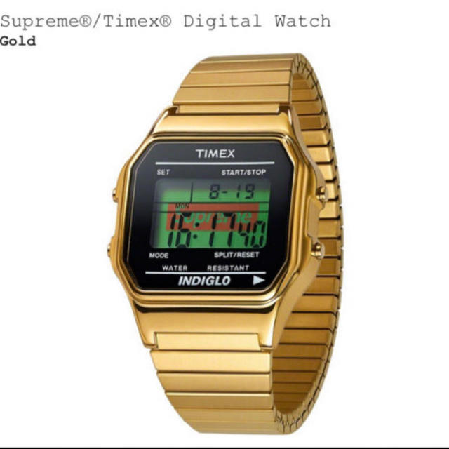 時計Supreme®/Timex® Digital Watch  : Gold