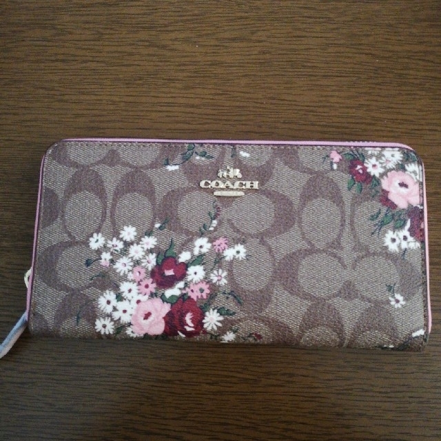 新品　COACH長財布　花柄