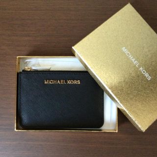 マイケルコース(Michael Kors)のマイケルコース  パスケース 黒(名刺入れ/定期入れ)