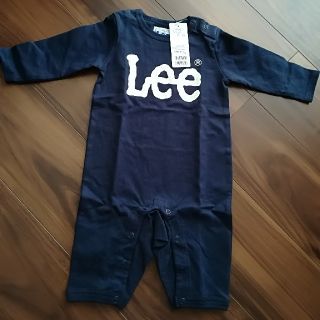 リー(Lee)の新品✩.*˚70センチ Lee ビッグロゴロンパース ネイビー(ロンパース)