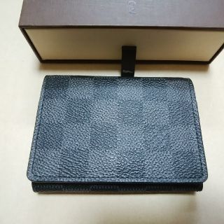 ルイヴィトン(LOUIS VUITTON)の未使用　新品同様　現行 ルイヴィトン　ダミエグラフィット カードケース　名刺入れ(名刺入れ/定期入れ)