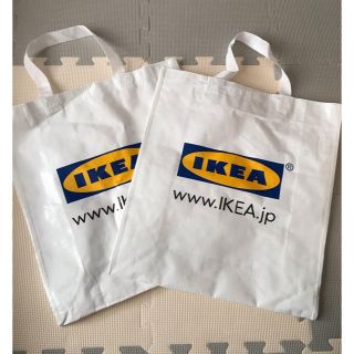 イケア(IKEA)のIKEA ロゴショッパー　2枚セット　クラムビー 新品 (エコバッグ)