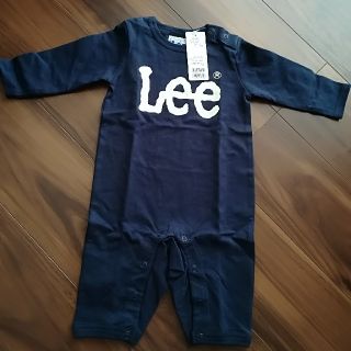 リー(Lee)の新品✩.*˚70センチ Lee ビッグロゴロンパース ネイビー(ロンパース)