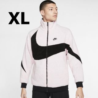 ナイキ(NIKE)のnike big swoosh boa jacket ピンク XLサイズ(ブルゾン)