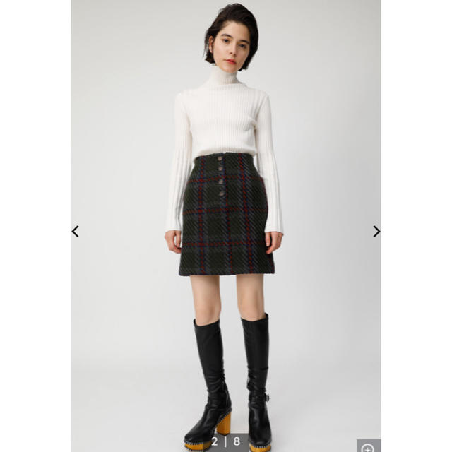 moussy(マウジー)の【FRONT BUTTON CHECK MINI SKIRT レディースのスカート(ミニスカート)の商品写真