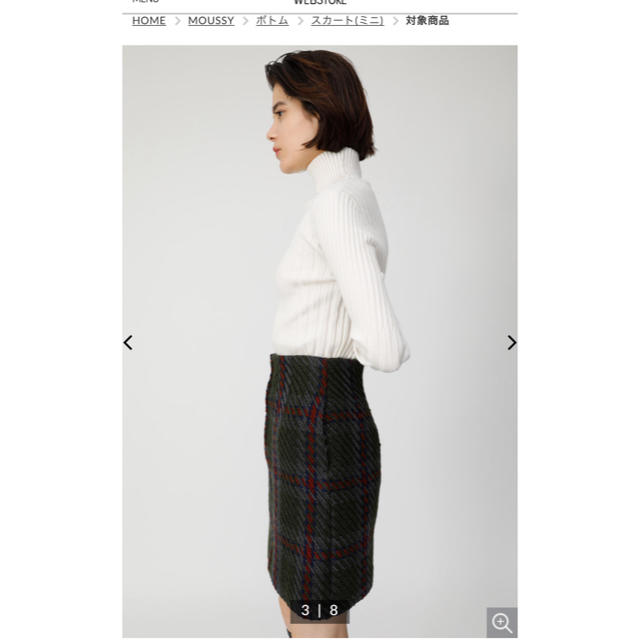 moussy(マウジー)の【FRONT BUTTON CHECK MINI SKIRT レディースのスカート(ミニスカート)の商品写真