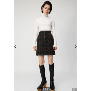 マウジー(moussy)の【FRONT BUTTON CHECK MINI SKIRT(ミニスカート)