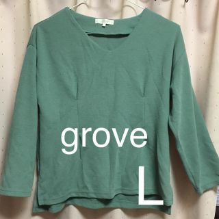 グローブ(grove)のgrove カットソー ニットソー  L(カットソー(長袖/七分))