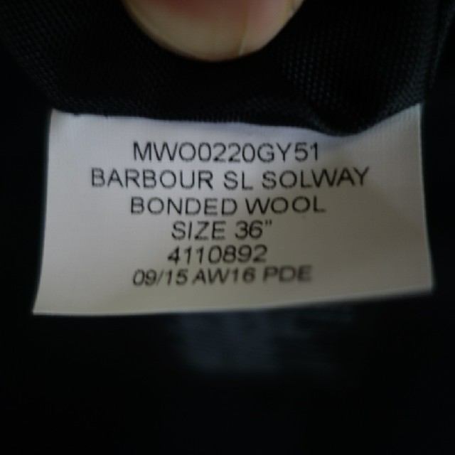 Barbour SL SOLWAY BONDED wool ソルウェイジッパー