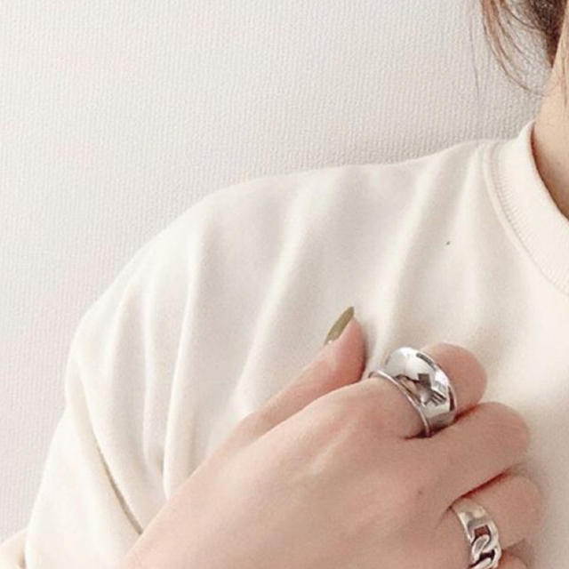 UNITED ARROWS green label relaxing(ユナイテッドアローズグリーンレーベルリラクシング)のSimple wide ring No.57 レディースのアクセサリー(リング(指輪))の商品写真