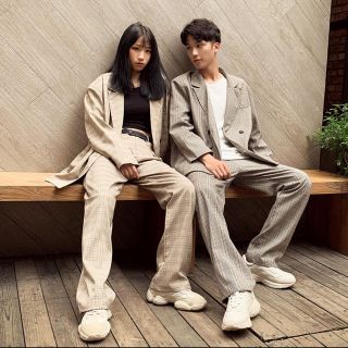再入荷74.韓国系 スーツセットアップ 系 モード系 秋冬春コーデ